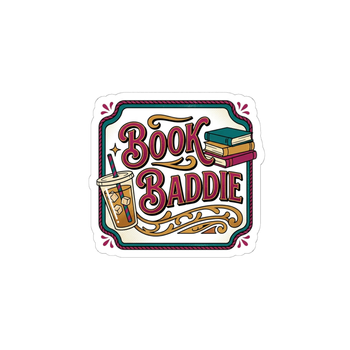 Book Baddie Sticker | BookTok, bookish summer aesthetic