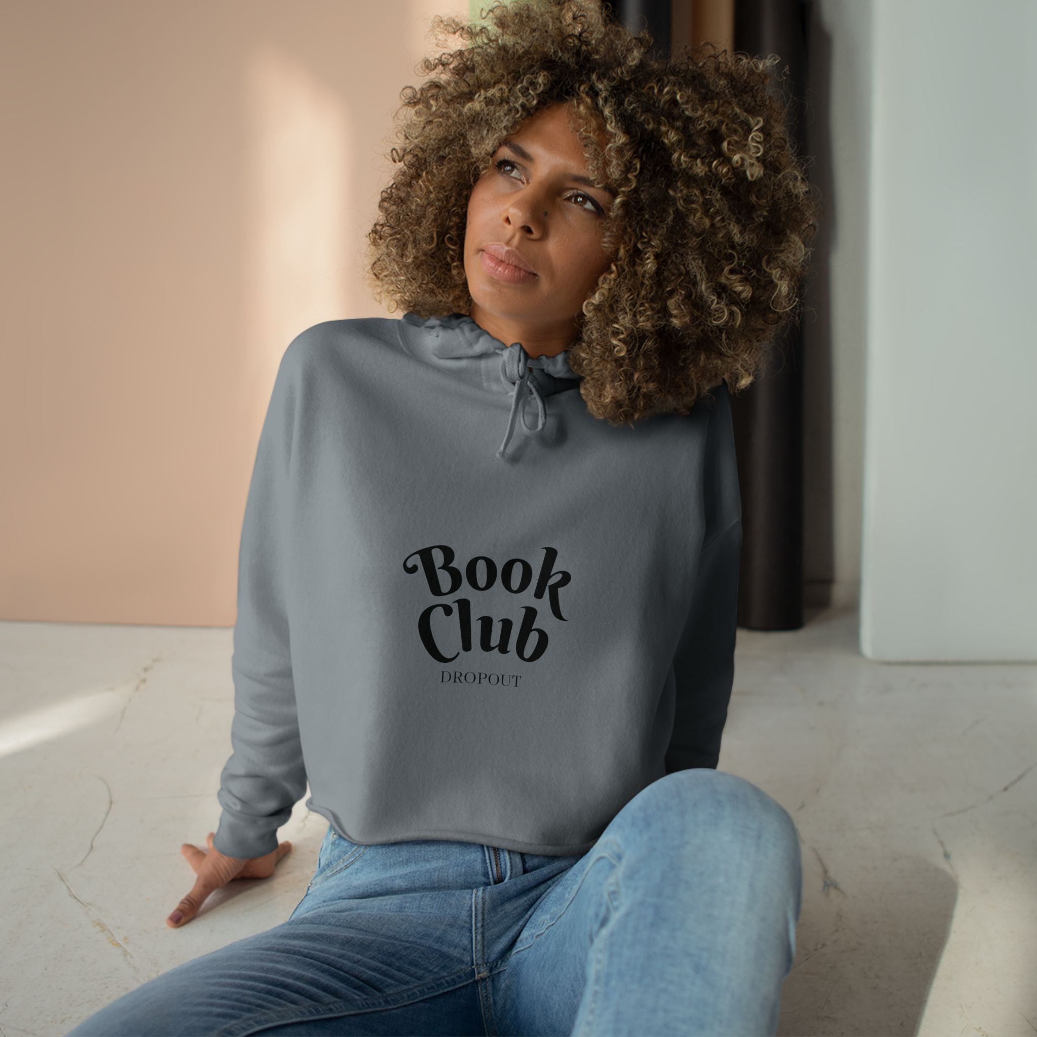 Book Club DropOut Cropped Hoodie