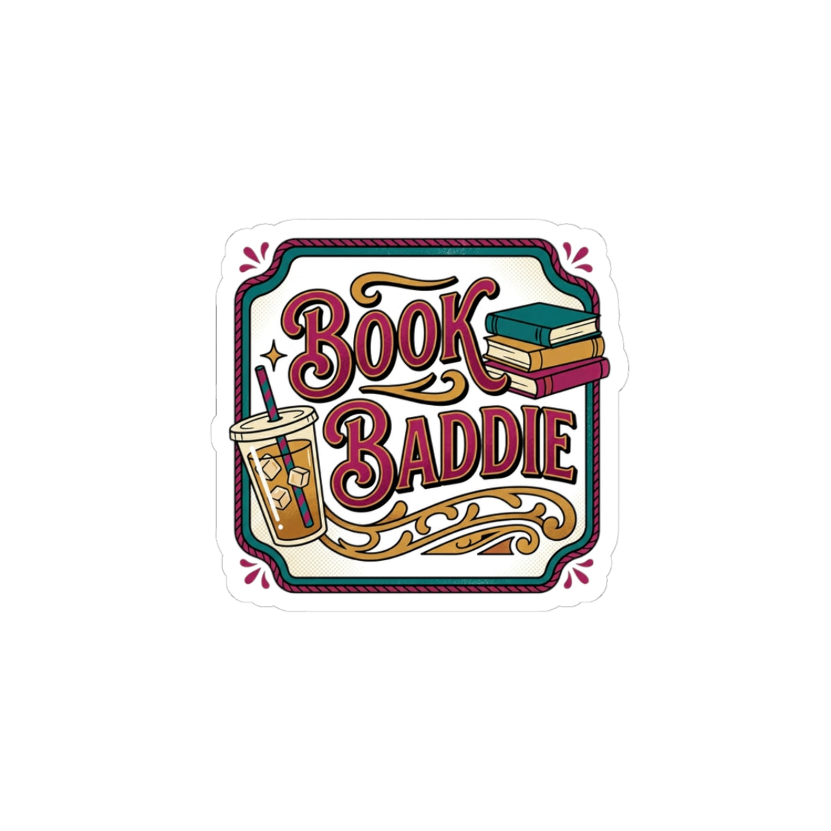 Book Baddie Sticker | BookTok, bookish summer aesthetic