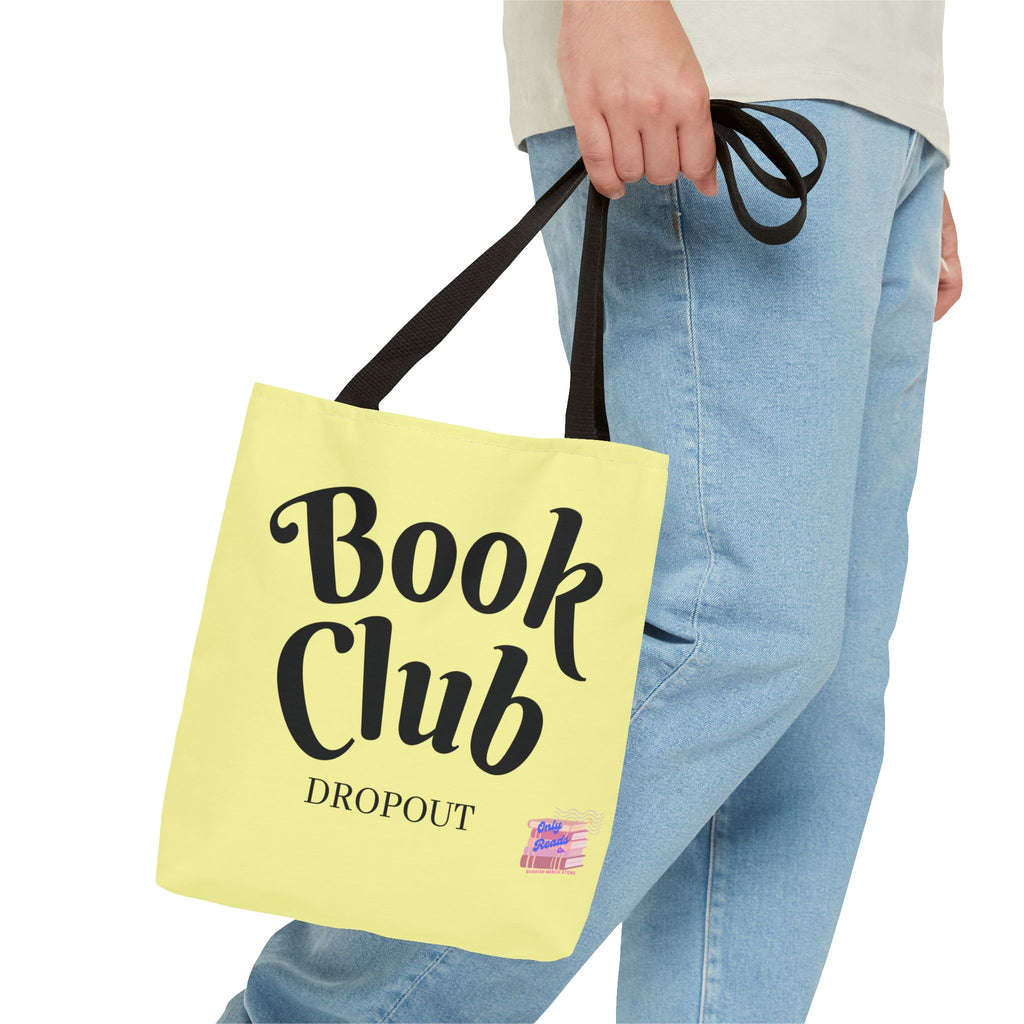 Book Club Dropout Tote Bag — Yellow
